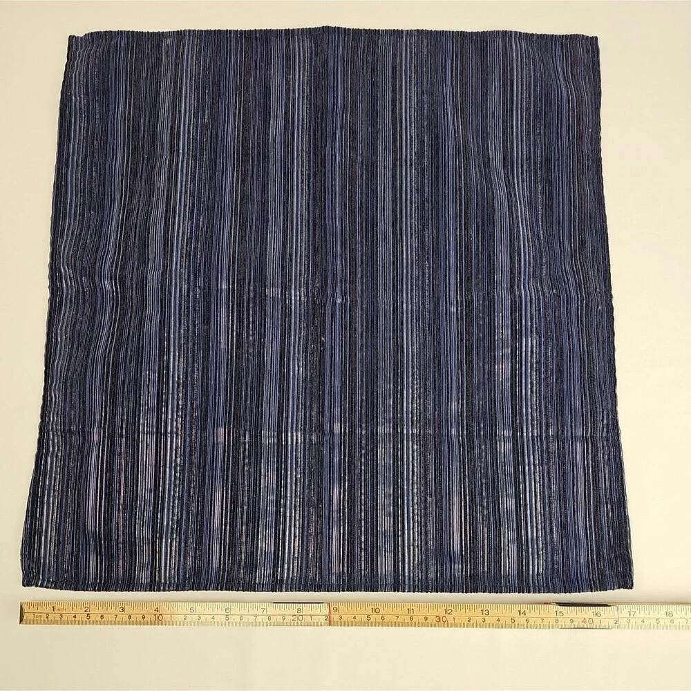 Trendex Home Set of 4 Woven Napkins Blue Silver Metallic 17x17